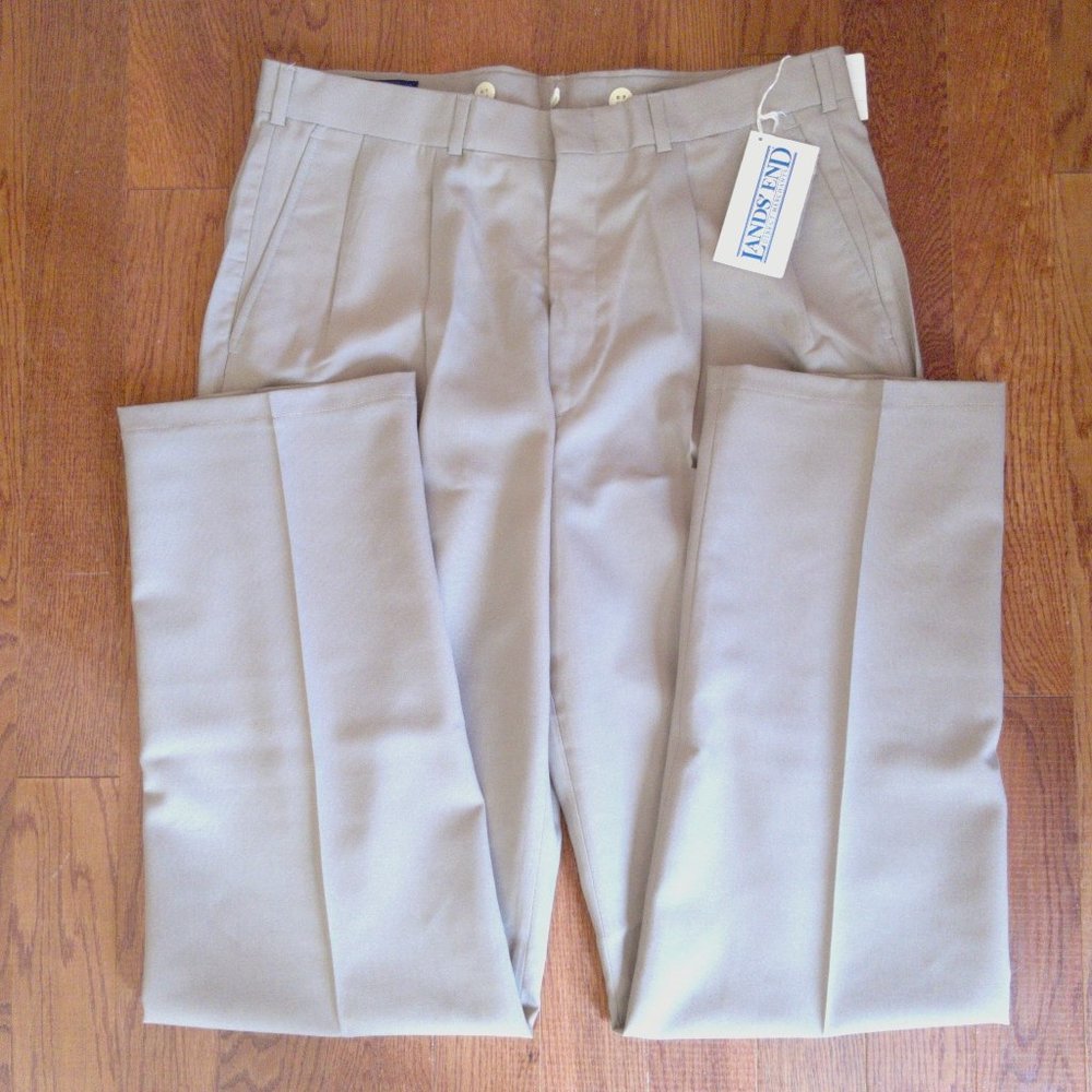 NEW Lands End Men’s Khakis 35 x 34